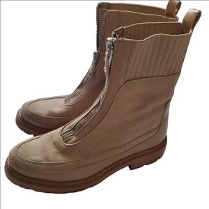 Sam Edelman Combat Boots Size 9 Tan Chelsea Boots